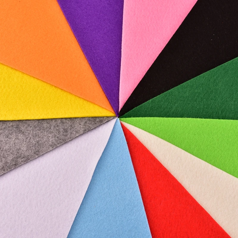 

12 шт. 30*30 см 3 мм толстый фетр нетканый материал полиэфирная ткань для шитья кукол ремесла украшения дома узор комплект