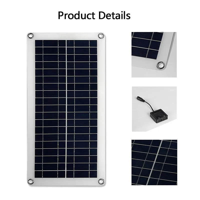 20W-1000W Solar Panel 12V Solar Cell 10A-60A Controller Solar Panel for Phone RV Car MP3 PAD Charger Outdoor Battery Supply