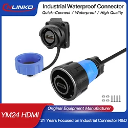 CNLINKO M24 HDMI 2.0 Gold Plated Cable Connector HDMI-compatible to HDMI 3840*2160 HD Fast Tranmission for TV Computer Projector