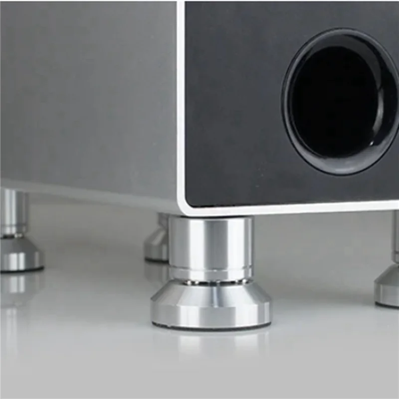 

ABBP-8X Speaker Isolation Stand Lead Alloy Adjustable Tray Pad Ball Foot Speaker Stand Isolation Feet Spike Silver