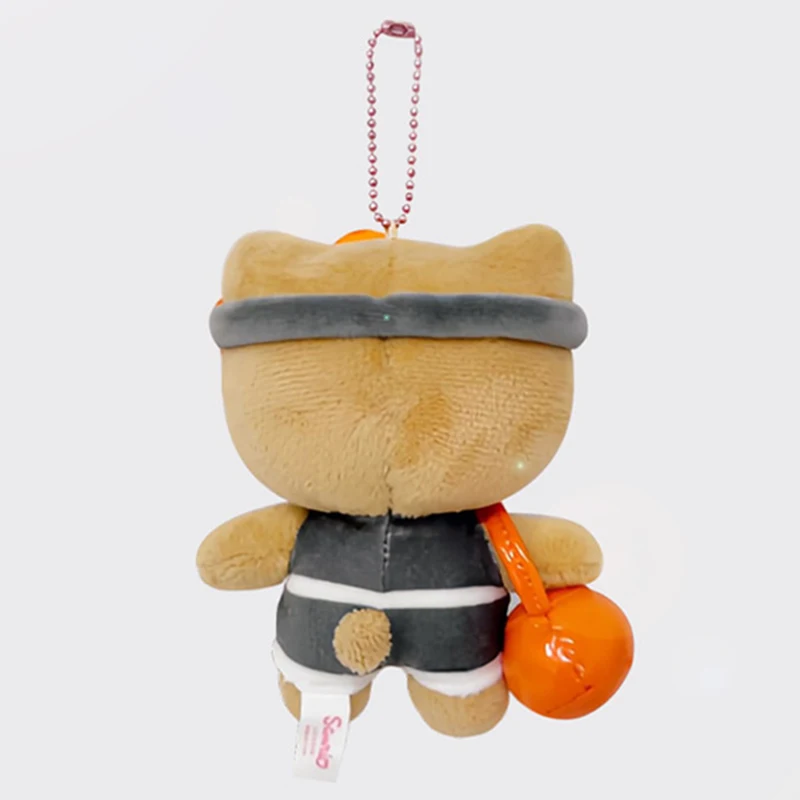سانريو مرحبا كيتي أفخم المفاتيح لطيف أنيمي الكرتون أفخم سلسلة معلقة الحيوانات اللعب دمية على ظهره كيرينغ قلادة الفتيات الهدايا