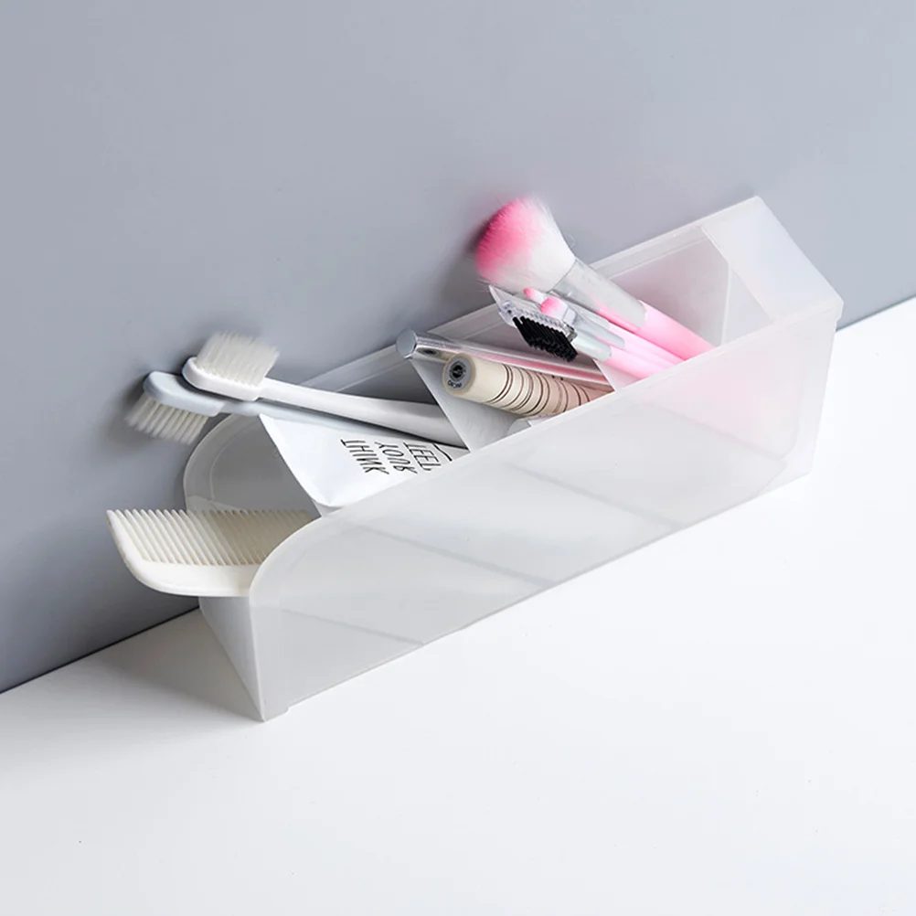 

4 Grids Desktop Organizer Box Transparent Pp Material Space Saving For Makeup Brushes Lipstick Stationery Socks Storage Tabletop