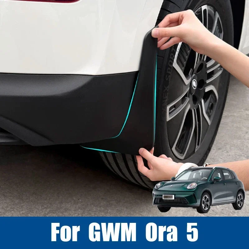 Front Rear Wheel Flaps Splash Guards Durable Anti-Scratch Dustproof Fender Protector Accessories For GWM Ora 5 2025 2026 2027