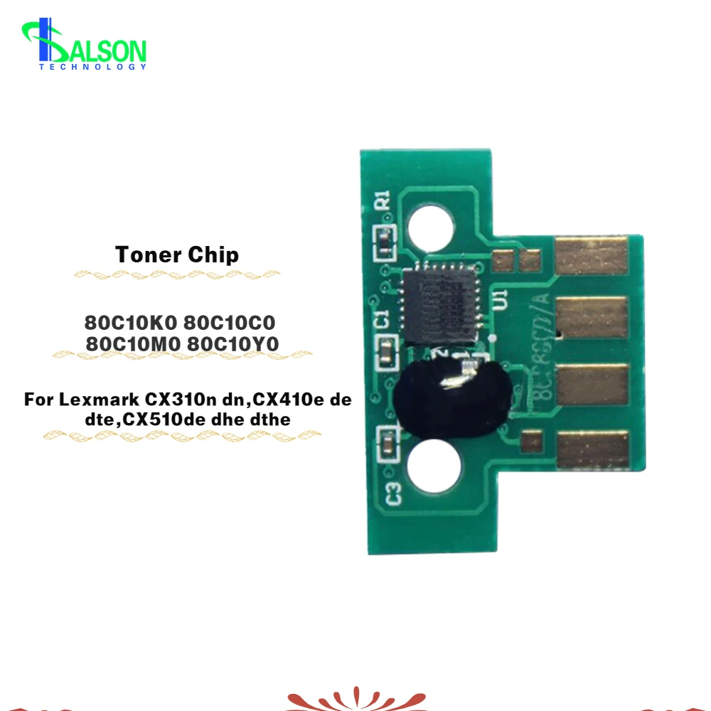 80C10K0 80C10C0 80C10M0 80C10Y0 Compatible Toner Cartridge Chip Apply to Lexmark CX310n dn CX410e de dte CX510de dhe dthe