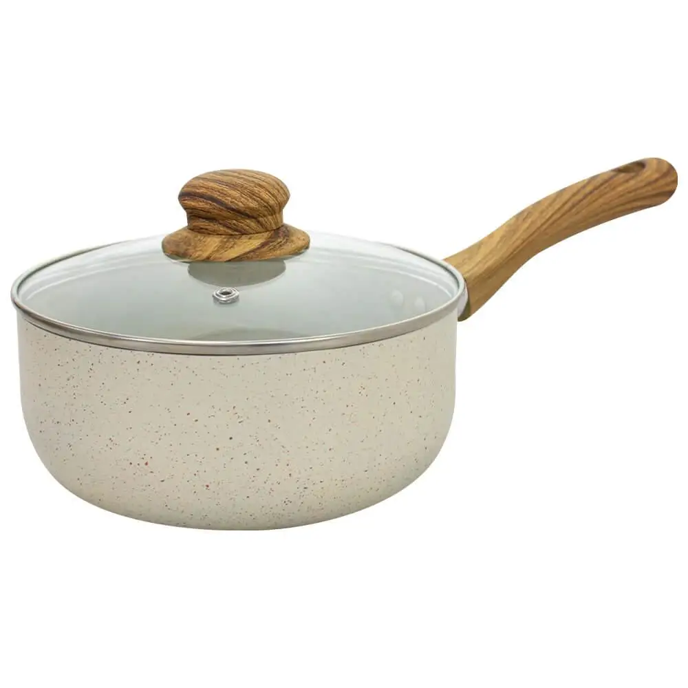 Panela Antiaderente Revestimento Cerâmica 18cm Vanilla Sahara - Casambiente