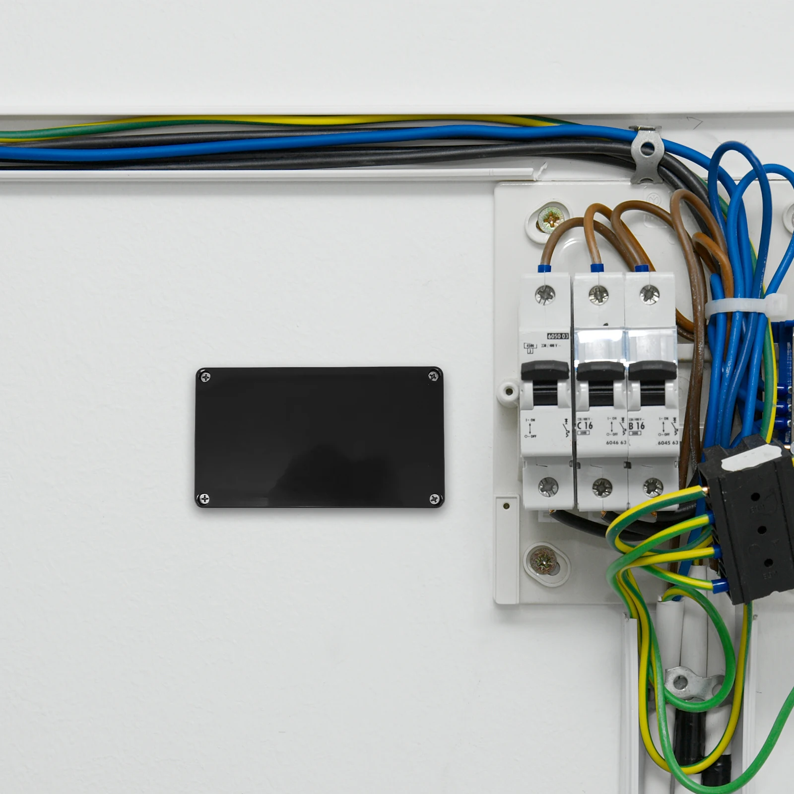 

2pcs Waterproof Junction Box Outdoor Electrical Enclosure ABS Plastic Black Terminal Box for Electronics Power Supply