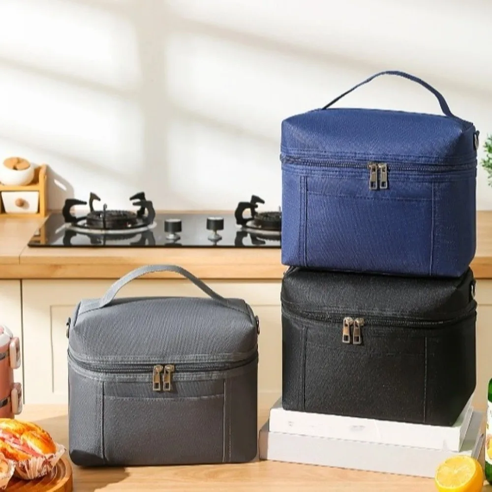 

Large Capacity Insulated Lunch Bag Adjustable Shoulder Strap Thickened Food Tote Bag Leakproof Eco-Friendly Picnic Bag Daily Use