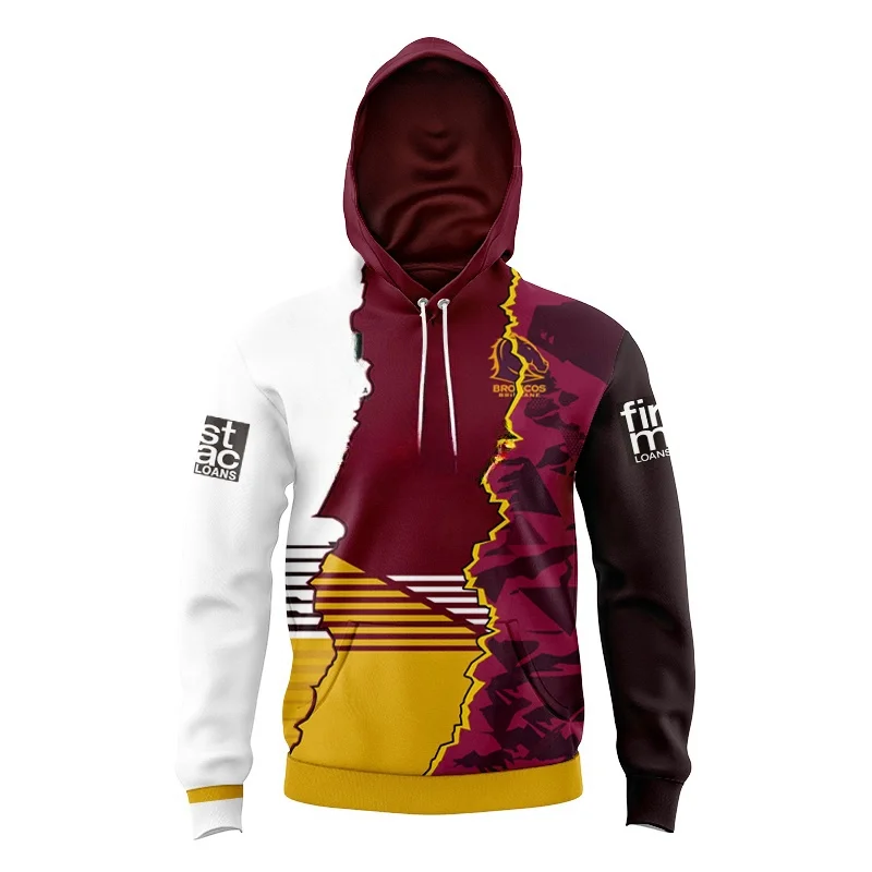 

KIDS HOODIE 2024 Brisbane Broncos away Indigenous rugby jersey