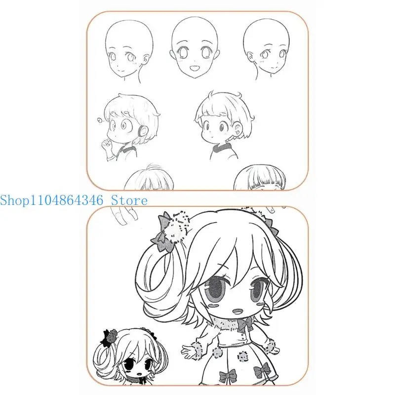 5asd Portable Animes Character Line With Recycled Paper For Sketching And Mangas Practice