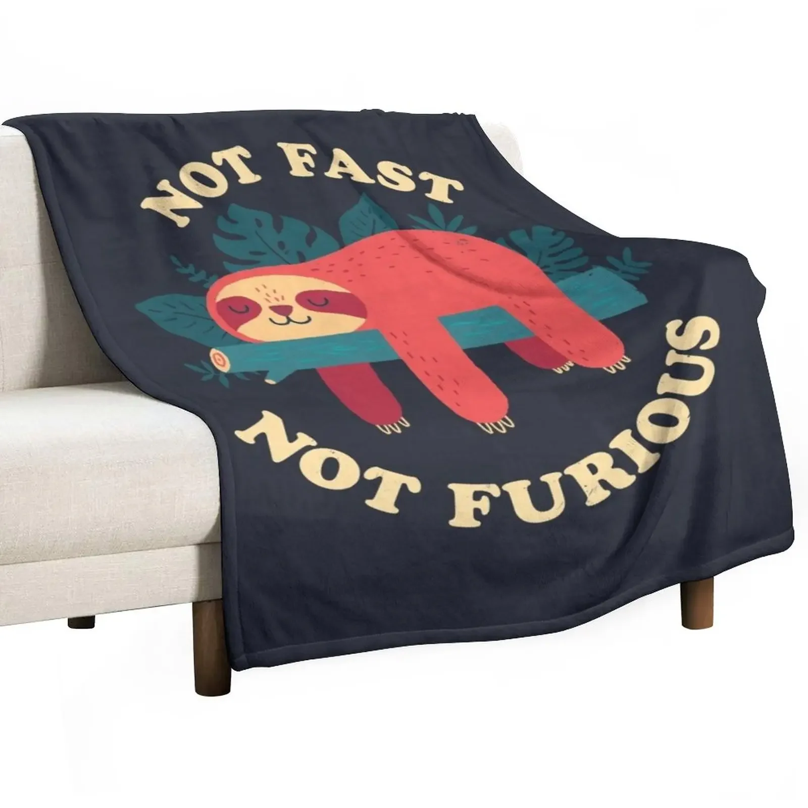 Not Fast, Not Furious Throw Hairy Blankets