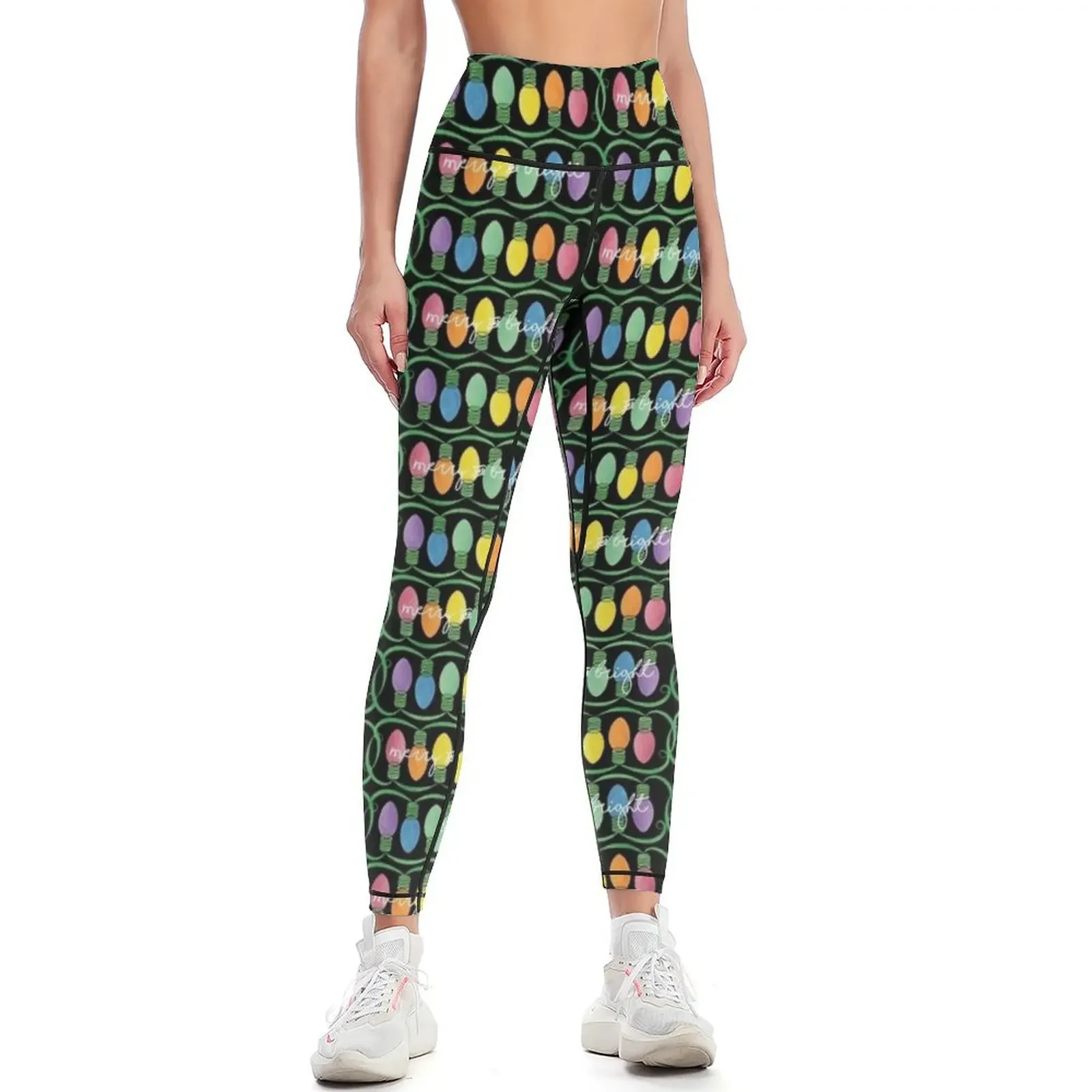 

Merry & Bright Christmas Lights Leggings gym pants harem pants Golf wear gym clothing Womens Leggings