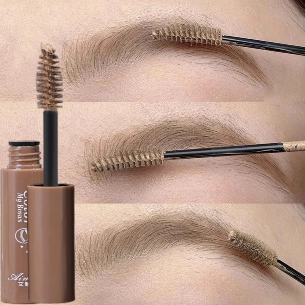 Crème de teinture liquide naturelle imperméable pour sourcils, longue durée, séchage rapide, marron, gris, rehausseur de sourcils, maquillage, cosmétiques