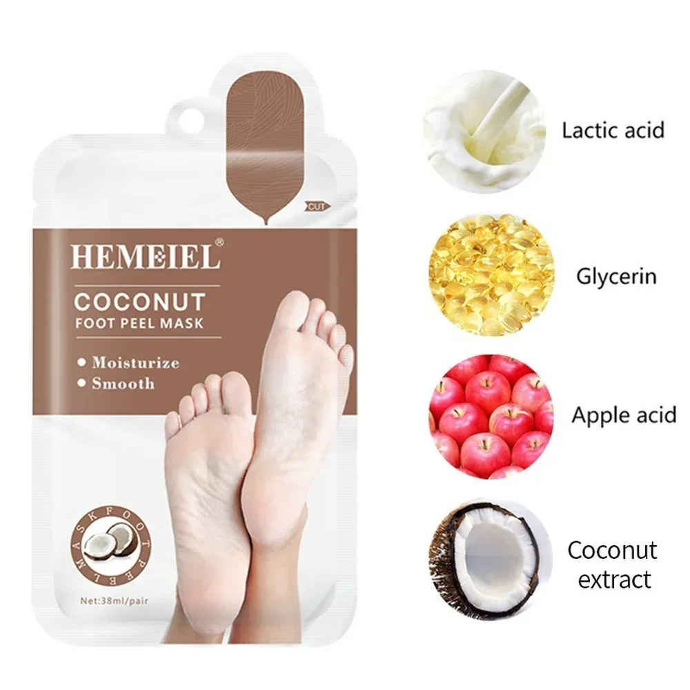 Feet Exfoliating Foot Masks Pedicure Socks Exfoliation Scrub for Feet Mask Remove Dead Skin Heels Foot Peeling Mask For Foot SPA