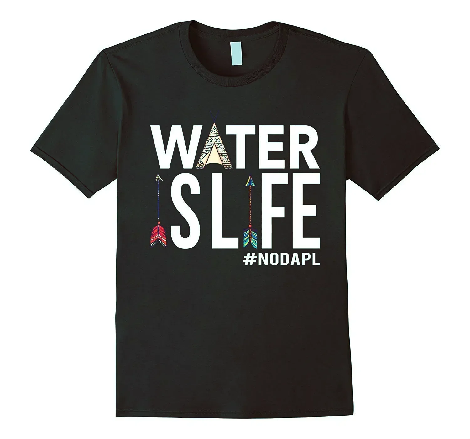

Water Is Life NoDAPL Protest T-Shirt 100% Cotton O-Neck Summer Short Sleeve Casual Mens T-shirt Size S-3XL