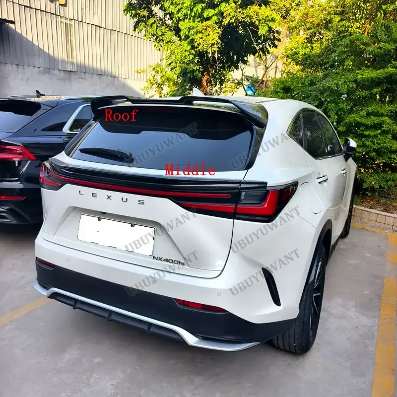 For Lexus NX Series NX200/200t NX300/300h Carbon Fiber Roof And Middle Carbon Fiber Car Rear Spoiler 2022