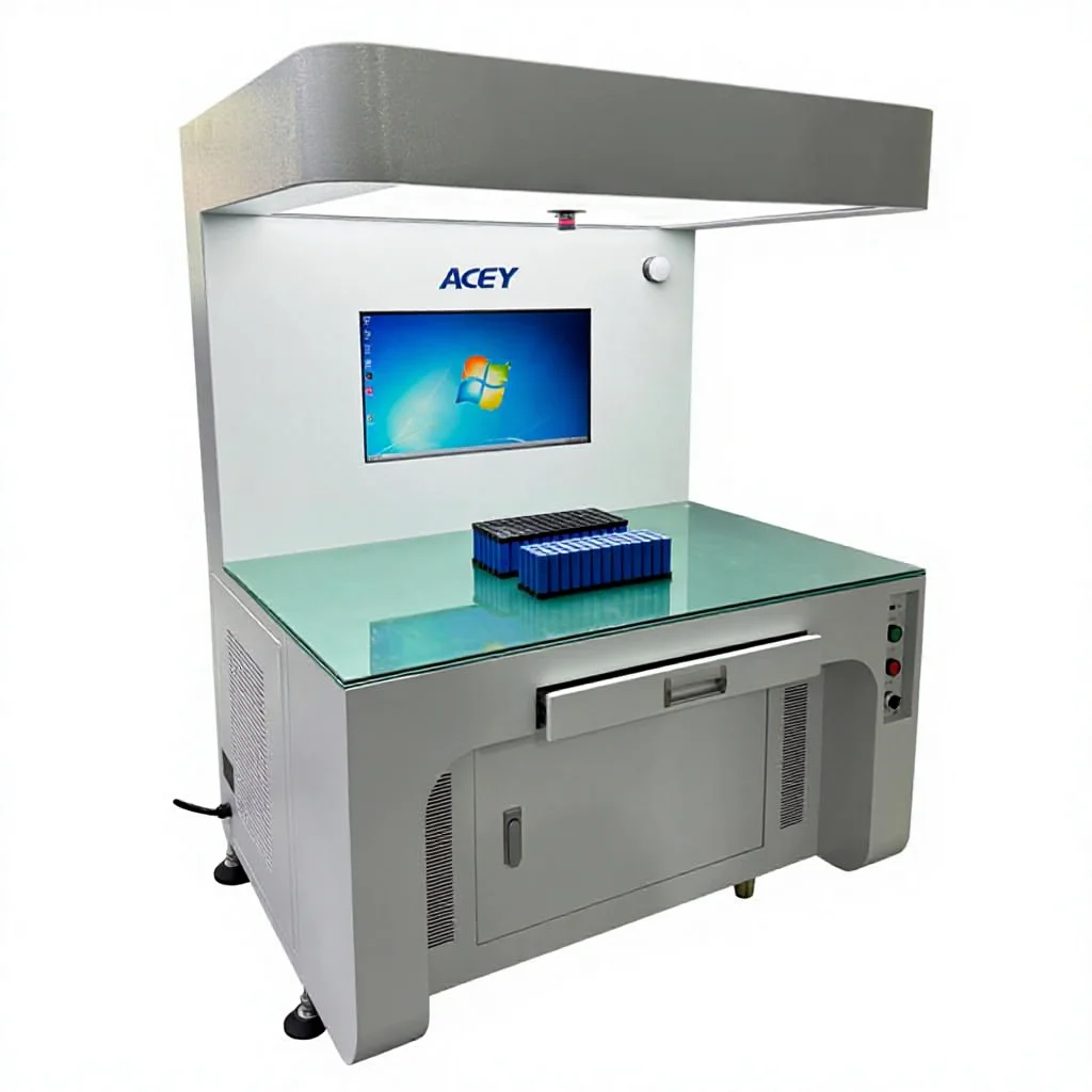 Cell CCD Vision Inspection Machine Cylindrical  Positive & Negative Electrode CCD Inspection Machine