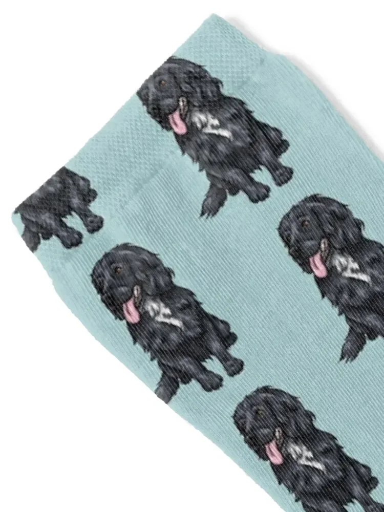 Happy Black Cocker Spaniel Cute dog Art Socks Hiking boots sports stockings retro Socks Female Men's