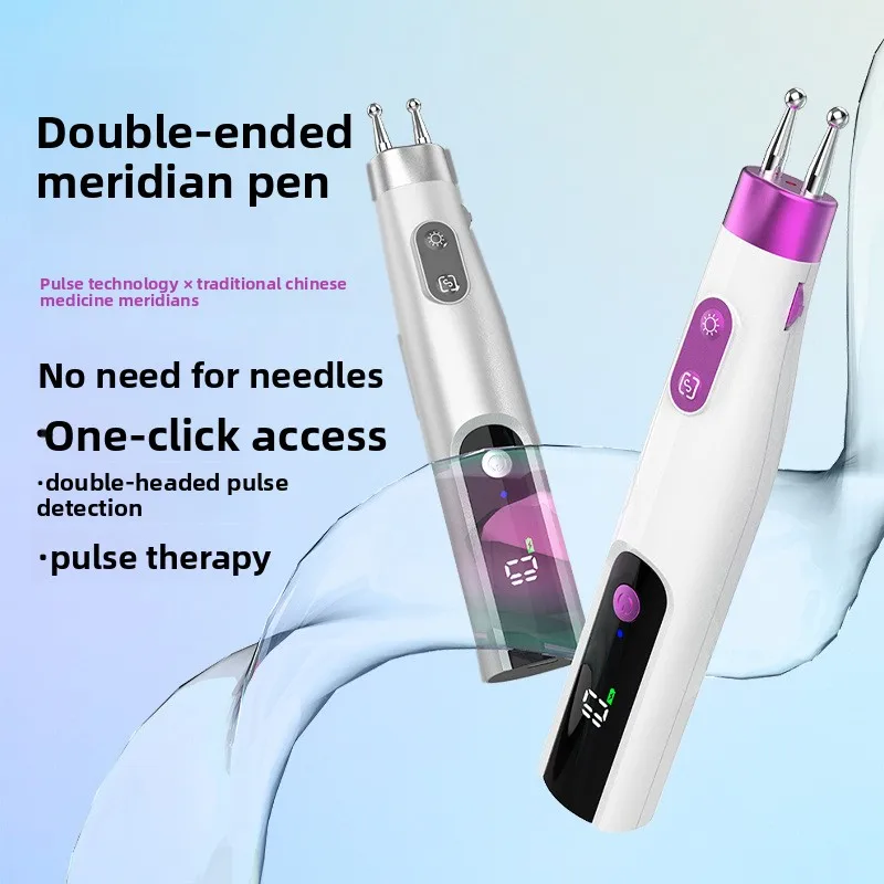 

Double-headed Meridian Massage Stick Electronic Physiotherapy Meridian Pen Portable Acupuncture Pen Energy Point Charging Pen