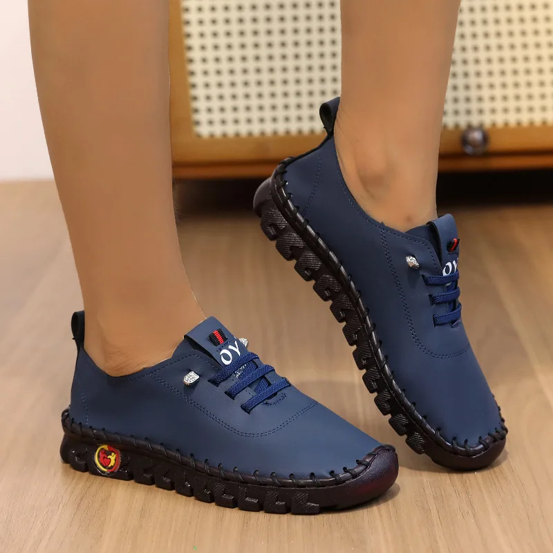 Orthopedic shoes for woman microfiber leather flats size 43 44 lady shockproof antiskid loafers women\'s shoes new wide moccasin