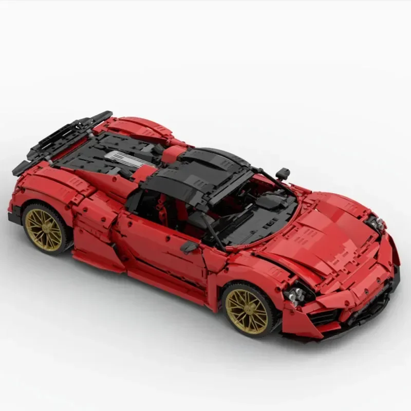 NEW MOC-172169 918 Spyder 1:8 Scale Technologys Building Block Hypercar Super Racing Car Assembly Toys Model Boys Birthday Gifts