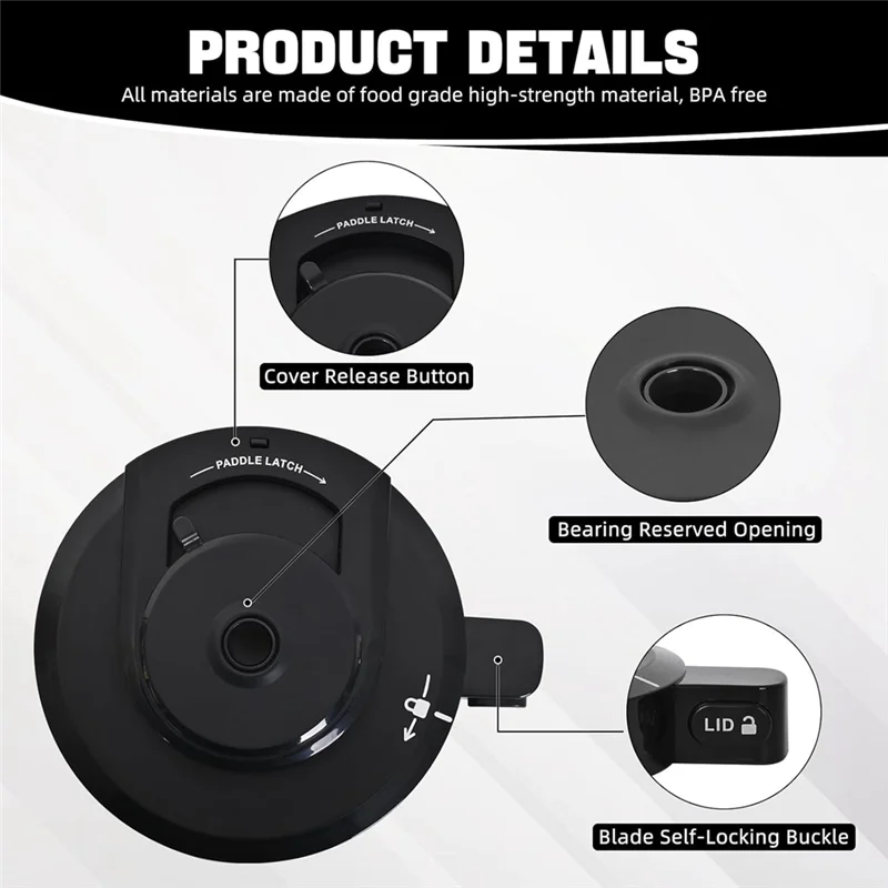 A85I-Creami Lid Replacement For Ninja NC299AMZ/NC301/NC300/NC201/NC101 Series Ice Cream Maker Accessories