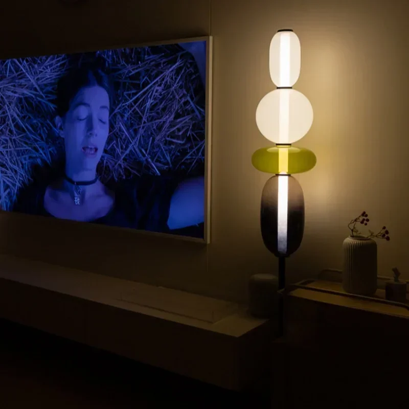 

Nordic Design Colorful Glass Table Lamp for Internet Celebrities Standing Light Exhibition Hall House LED Decor Lighting Study