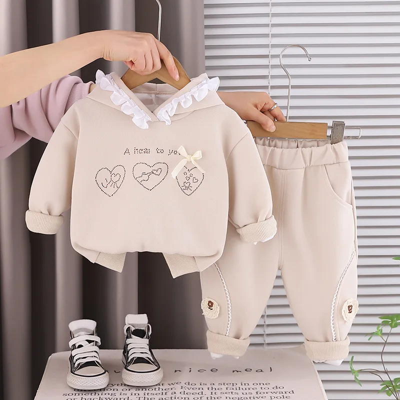 2026 Autumn Girls Matching Set New Autumn Fashion Style Fashionable and Good Looking Long Sleeve Design Windproof