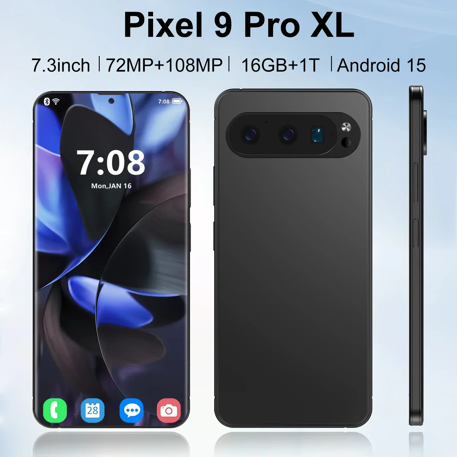 2025 Global Version Pixel 9 Pro XL Smartphone 5G 7.3" HD 8800mAh Qualcomm Snapdragon Android 15 Mobile Phones Unlocked Celular