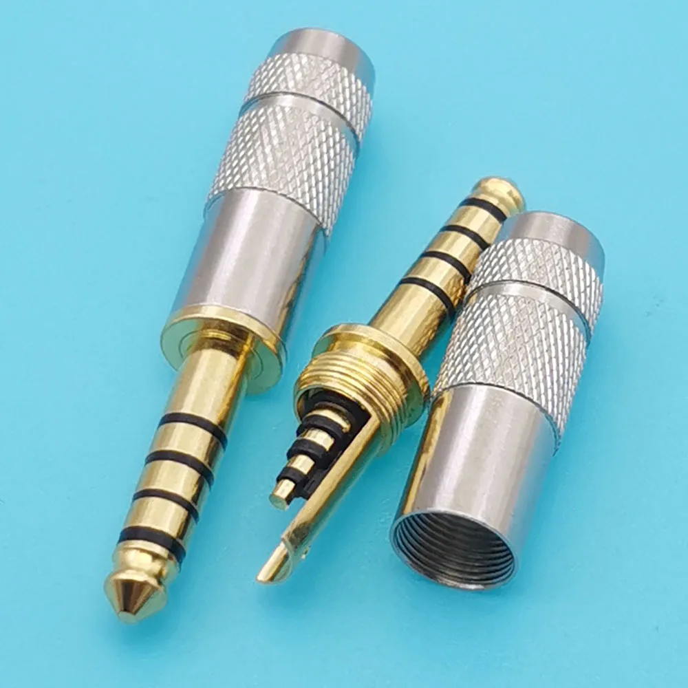1pcs HiFi 4.4mm 5Pole Male Plug 4.4 Full Balance Audio Jack DIY Soldering Earphone Headset Connector Gold Plated Plug