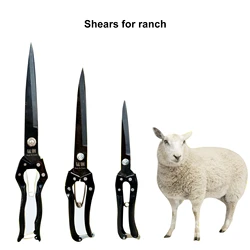 Sheep Wool Scissors Animal Hair Trimmer Spring Shearing Clipper Farm Goat Cow Horse Sharping Shears Hand Cutting Tools