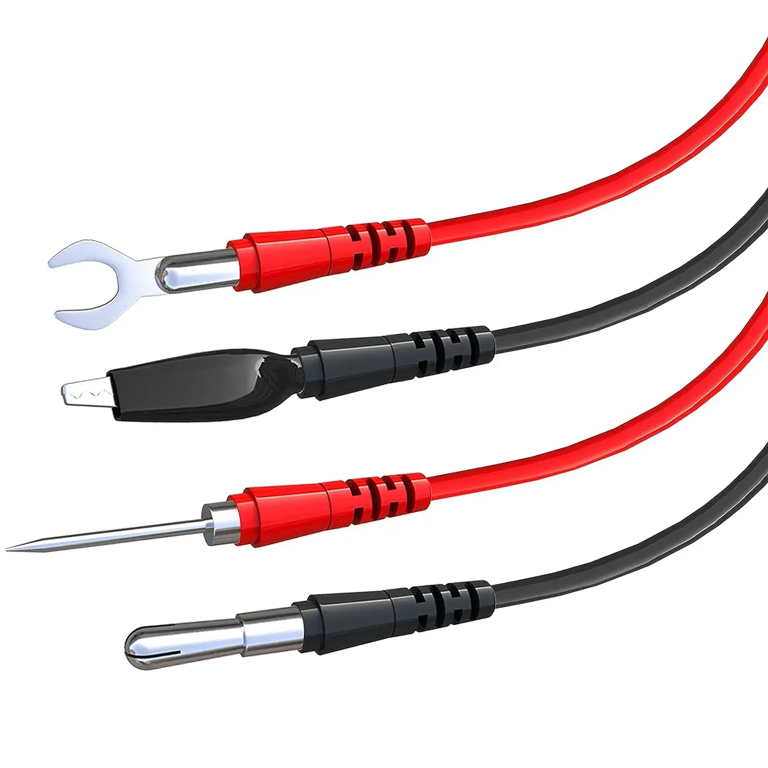 16PCS Multimeter Test Leads Kit Replacement Test Wire Set + Alligator Clips Banana Plugs Test Probes Banana Plugs for Multimeter image 4
