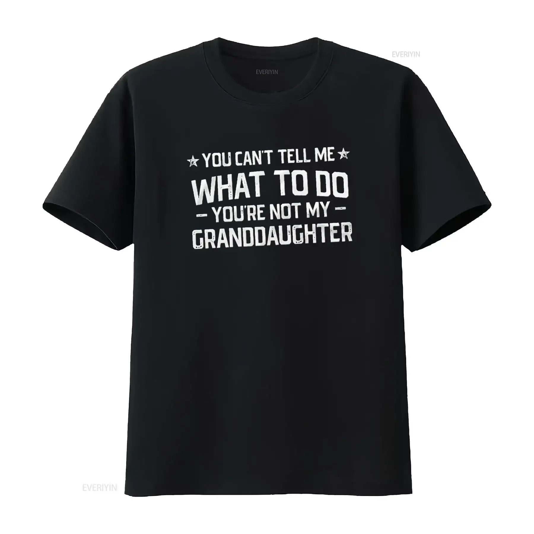 Mens Grandpa T Shirt You Cant Tell Me What To Do Aren My Grand Daughter Granddaughter Papa Black Medium vintage Washed