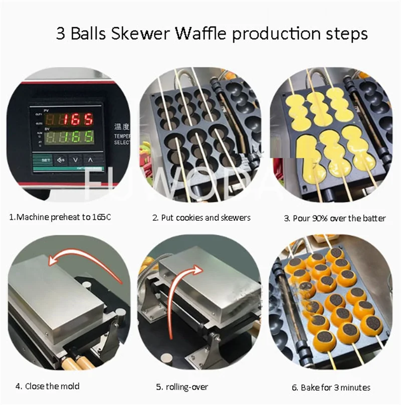 220 فولت سيخ كهربائي صانع الوافل الكرة على شكل كعكة الخبز بيض السمان تاكوياكي صنع شواء رائجة البيع اسكيمو الهراء العصي آلة