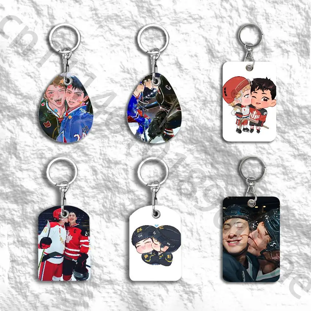 chibi H-Heated R-Rivalry Protective Printed Leather Card Case Metal Keychain for Bank Credit Bus Subway ID Cards