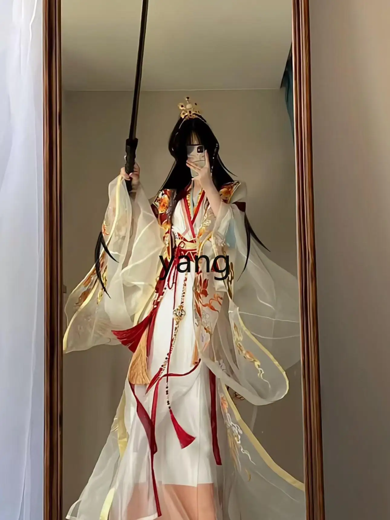 LMM camicia a maniche grandi industria pesante ricamo fata abbigliamento antico uomini e donne lo stesso stile