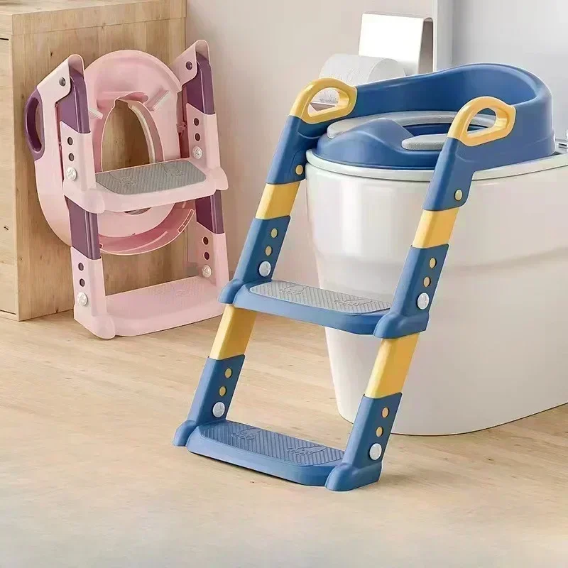 New Stepped Children's Toilet Foldable Foot Stool Multi-functional Toilet Boy Girl Baby Toilet Training Potty Ladder for Kids