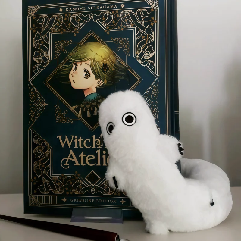 Witch Hat Atelier Pen Worm Cute Furry Shapeable Cotton Doll Anime Periphery Desktop Decoration Collection Toy Girl Birthday Gift