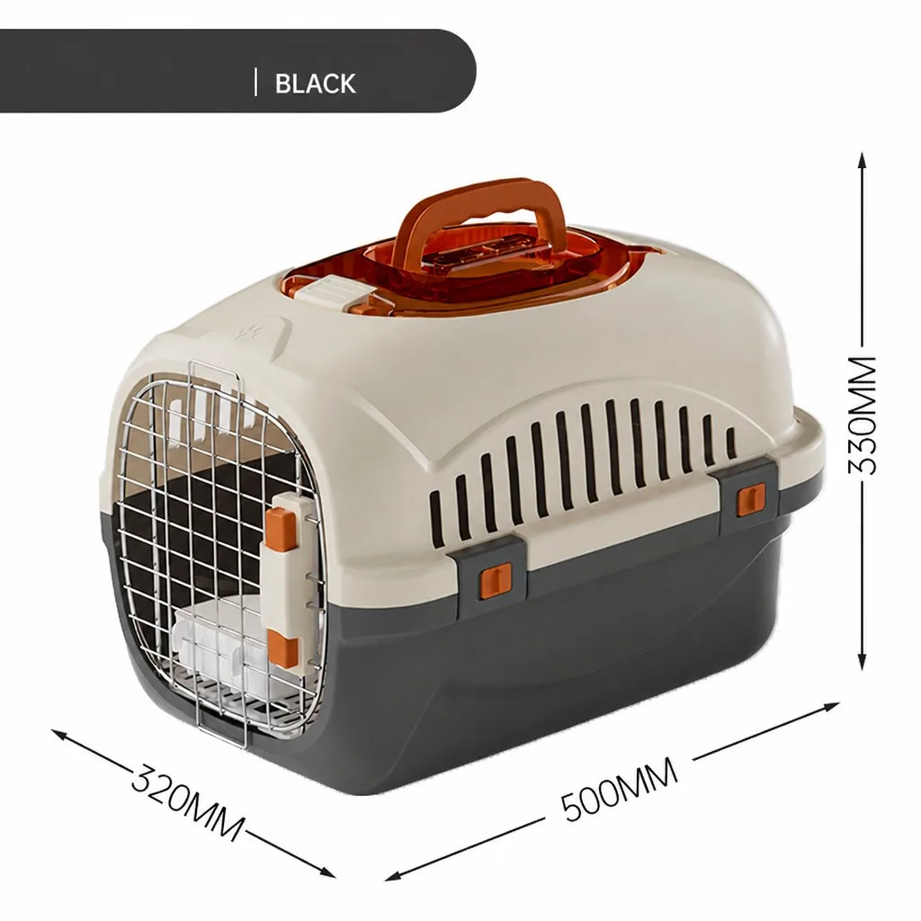 hot saltWholesale Portable Breathable Plastic Outdoor Travel Dog Cat Carrier Cage