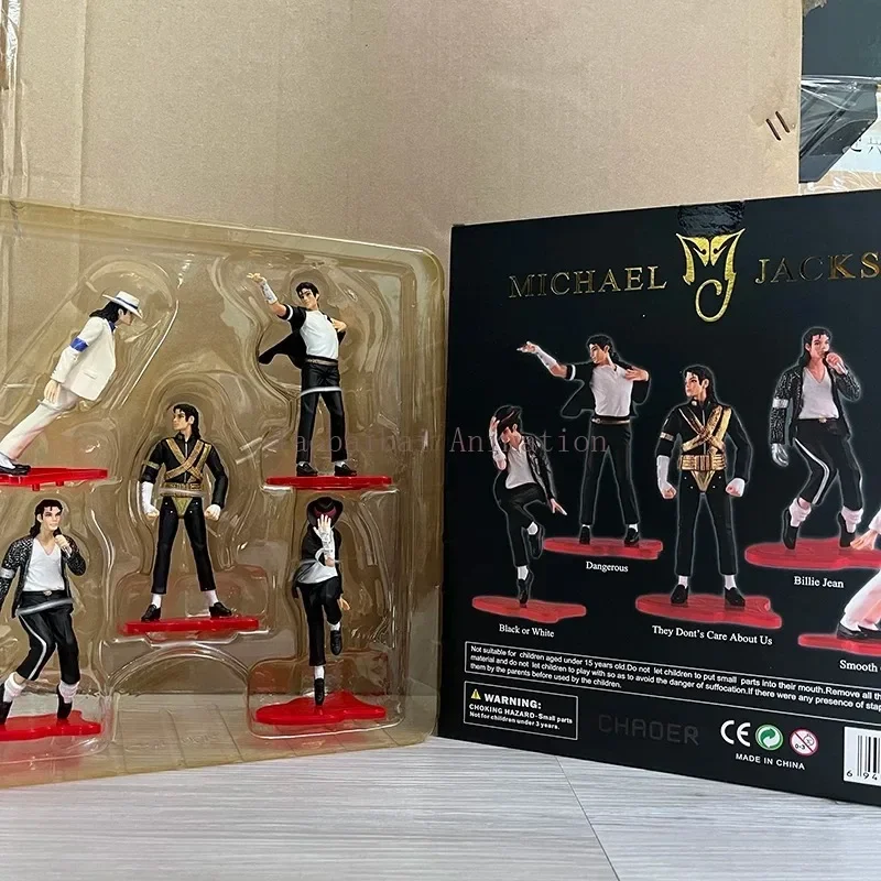 In Stock 5-Pack Michael Jackson Action Figure Shfiguarts White Set Figma 096 Thriller MJ Action Figure Toy Collectible Gift