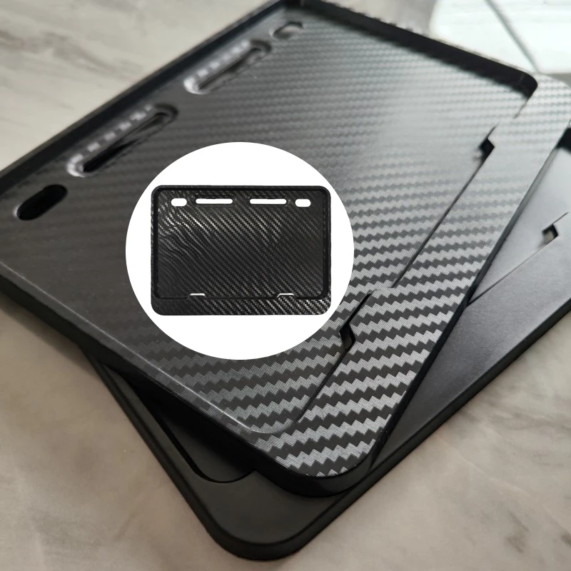 

Black/Carbon Texture License Plate Frames License Plate Holders Universal Motorcycle Rustproof For Front Rear