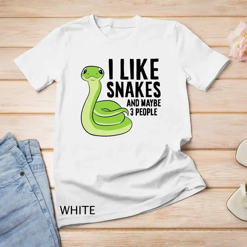 I Like Snakes And Maybe 3 People Funny Python Snake T Shirt Unisex T shirt