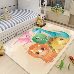 alfombra cocina  felpudo alfombra salón alfombra vinilica Alfombra con patrón de dinosaurio de dibujos animados para niños, decoración del hogar, sala de estar, dormitorio, juego para gatear, antideslizante