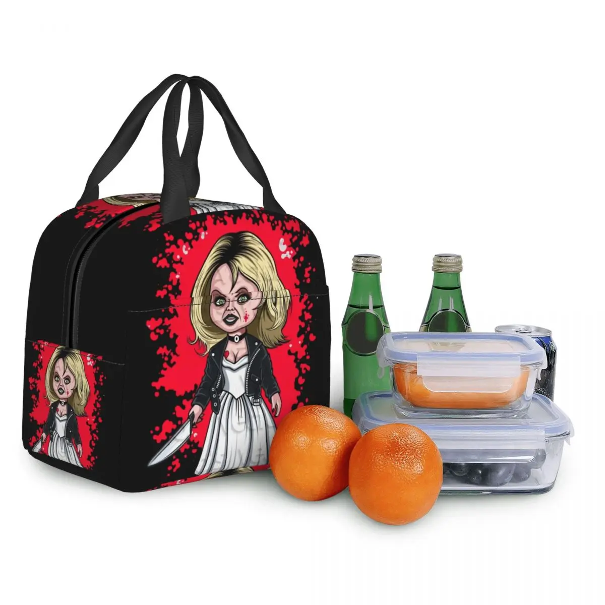 Bride Of Chucky Lunch Box for Women Leakproof Scary Tiffany Cooler Thermal Insulated Lunch Bag Office Work Picnic Food Bags