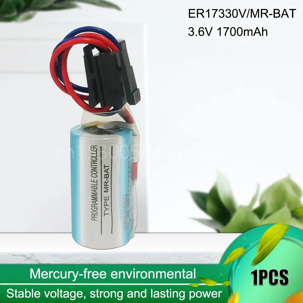 1PCS 100% Original MR-BAT ER17330V 17330 3.6V 1700mAh Lithium Battery with Plug for CNC Machine Tools PLC Servo Battery