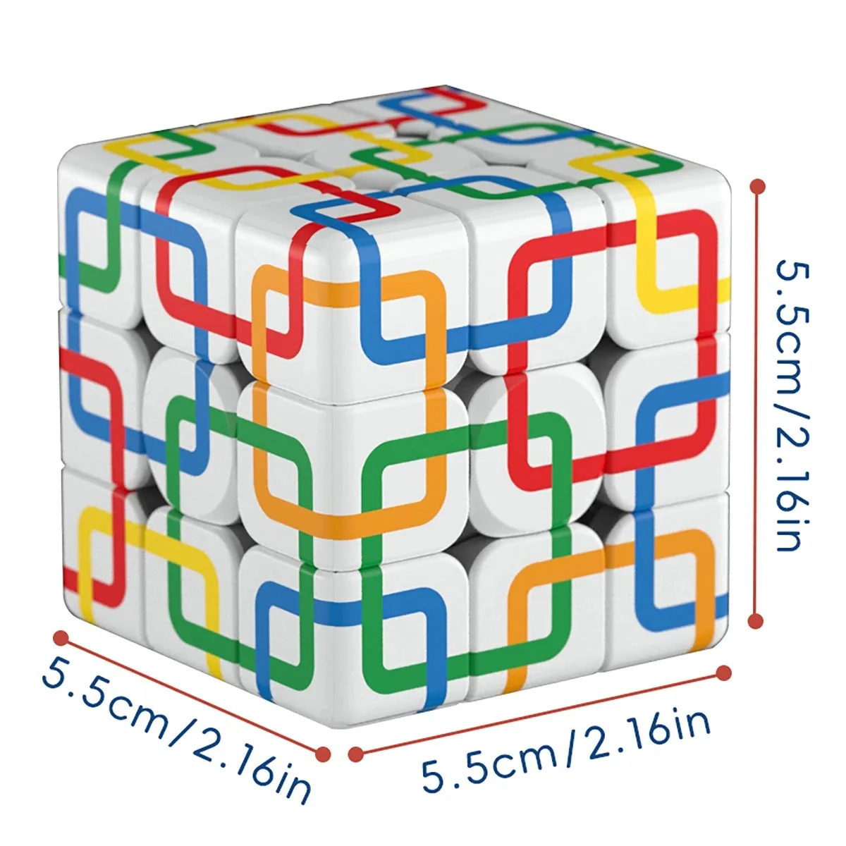 Special Pattern 3x3 Cube - UV Printed Arrow & Tic Tac Toe Puzzle on Magic Cube, Novelty Brain Teaser Game & Collector's Item