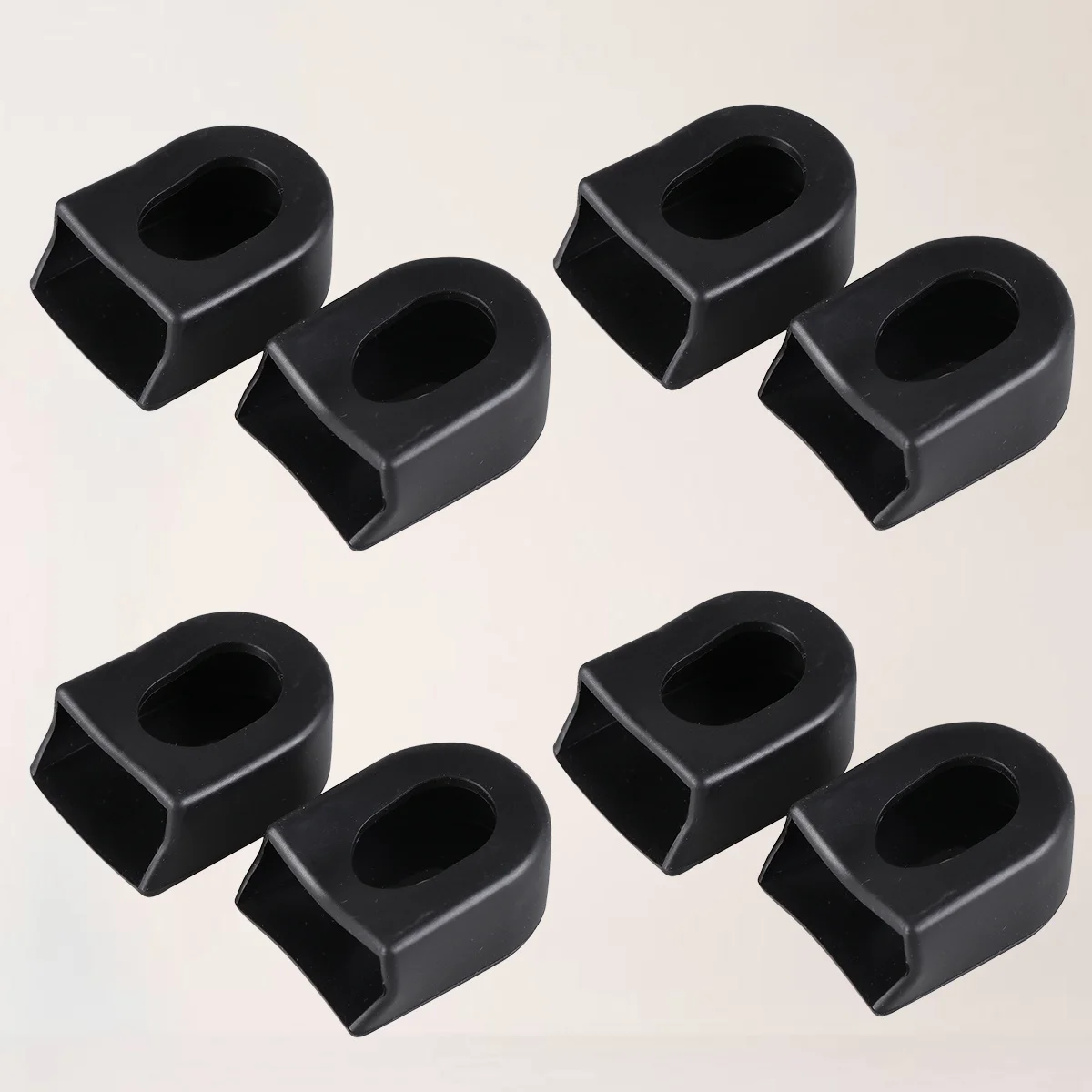 8 قطع من واقيات ذراع الساعد المتينة للدراجات الجبلية على الطرق، أغطية مطاطية مقاومة للصدمات ومقاومة للاهتراء باللون الأسود