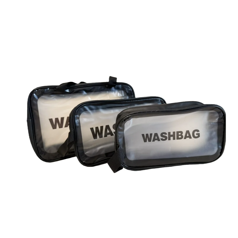 Portable Cosmetic Bag Large Capacity Dust Proof Make Up Storage Handbags PVC Fashion Transparent Travel Wash Bags