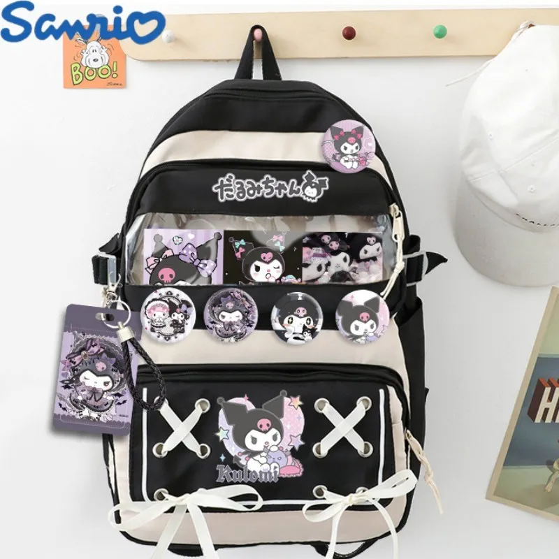 

Sanrio, Hello Kitty Melody Kulomi рюкзак большой емкости мультфильм водонепроницаемый Женский Аниме Сумка для ноутбука периферийная для девочек школьная сумка