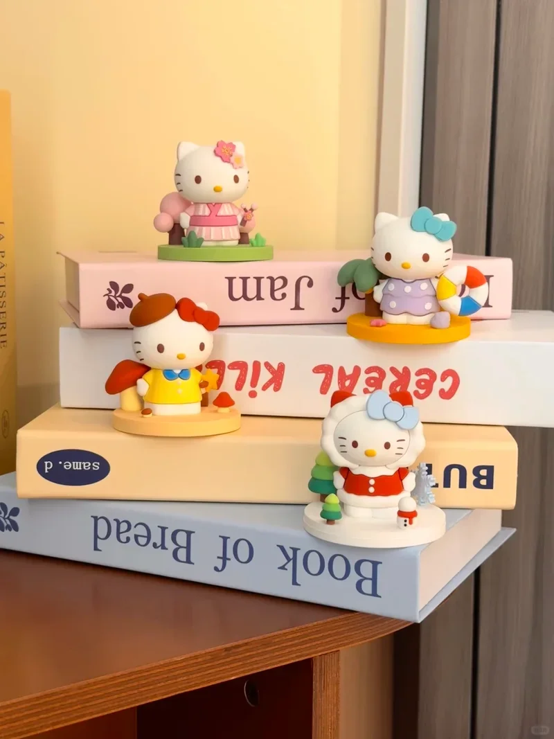 New Bowknot Yoga Kuromi Cinnamoroll Blind Box Kawaii Mini Decorative Action Figure Trendy Toys Girls Birthday Commemorate Gift