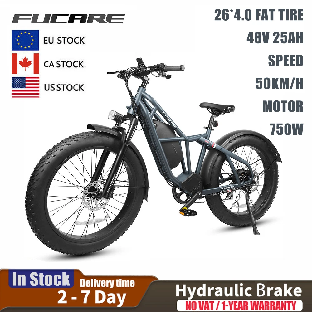 FUCARE Electric Bike Powerful Motor Adults 48V 25AH Electric Bicycle 26 Inch 4.0 Fat Tire Road Snow Mountain MTB All-Terrai Scor